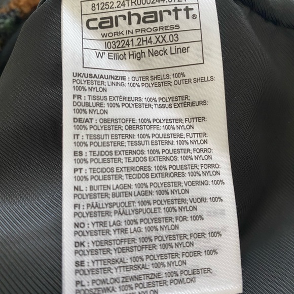 Carhartt WIP Camo Leo High Neck Liner - Picture 5 of 11